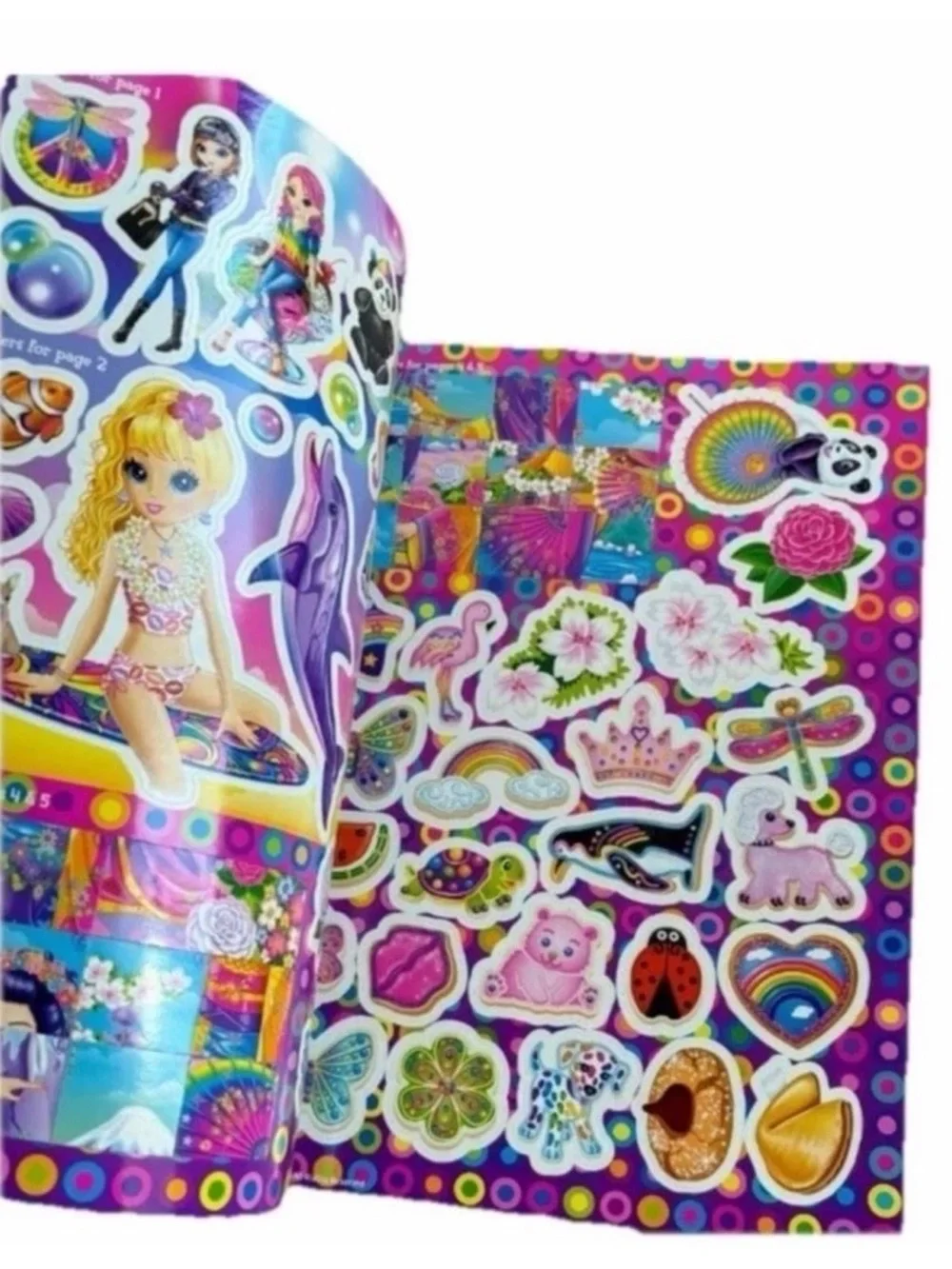 Lisa Frank Giant Sticker Activity Book - Rainbow Pink Cover